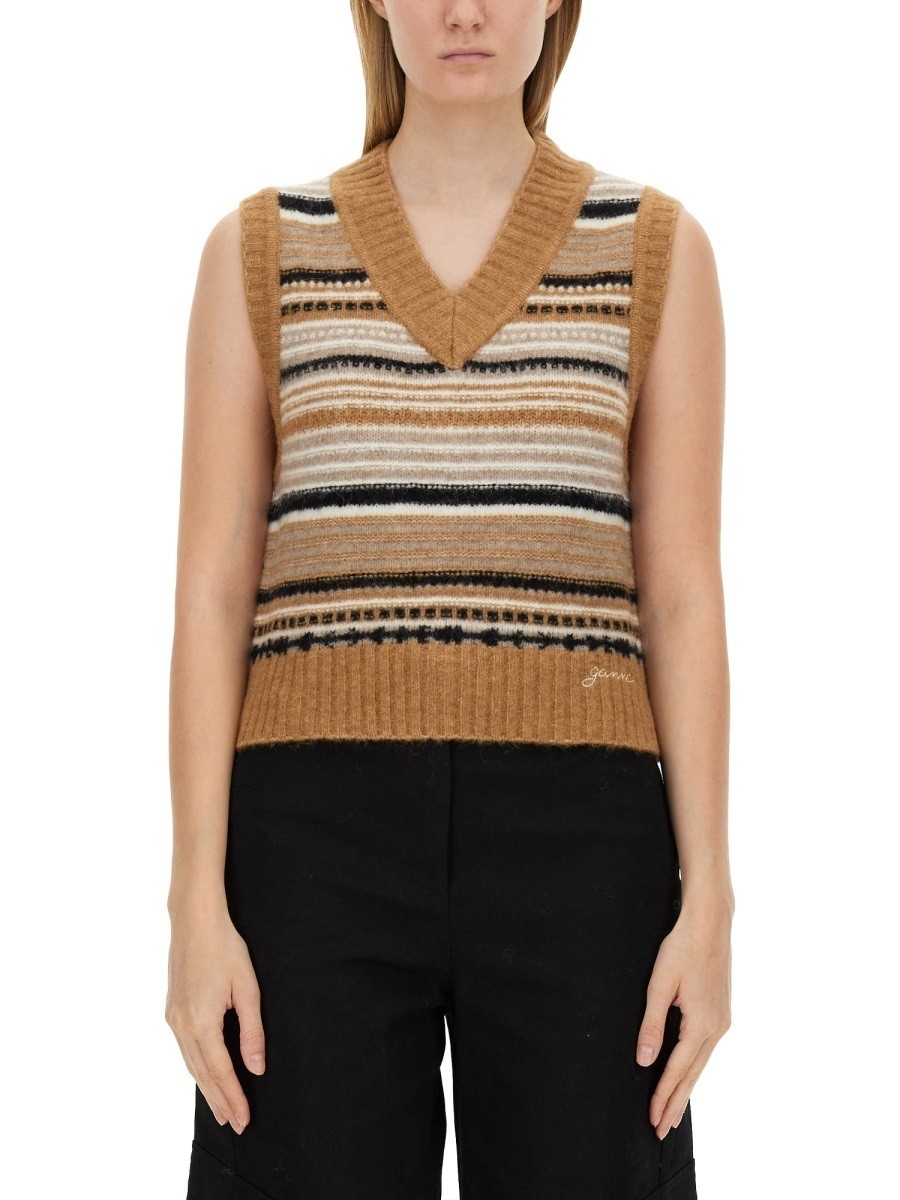 ˡ GANNI  ٥ ǥ ١ Vests 337477 BEIGE  ̵ åԥ̵ 2024AW ...