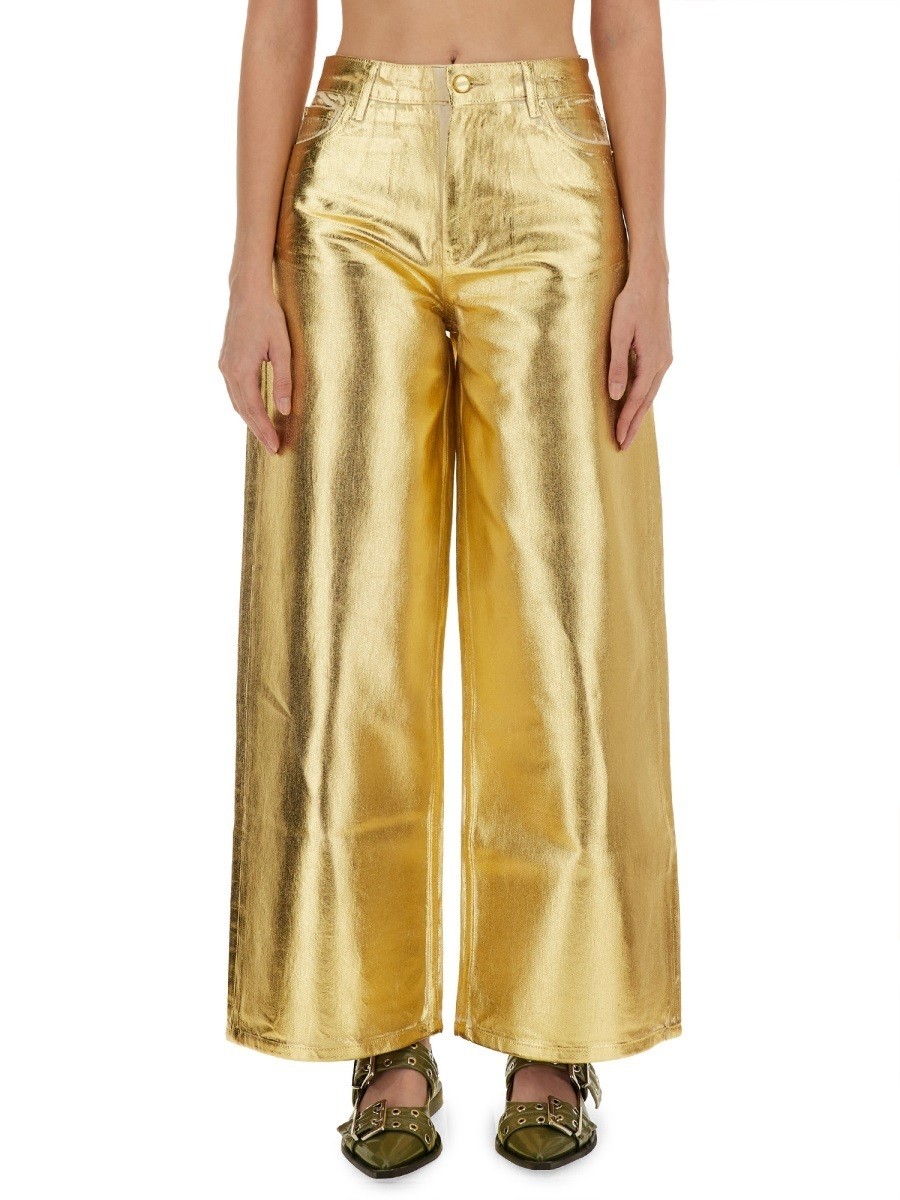 ݥȺ4!! ˡ GANNI ܥ ѥ ǥ  Trousers 328052 GOLD  ...