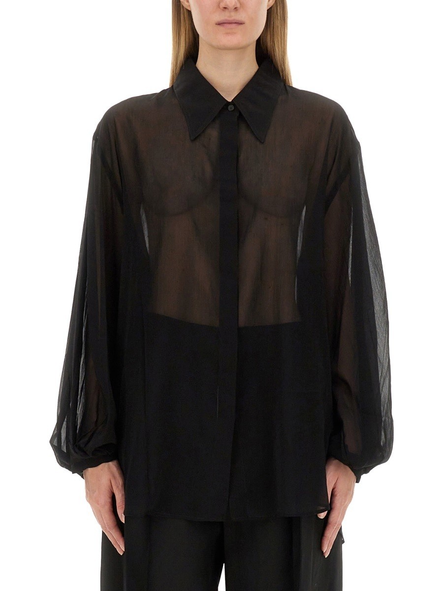  KHAITE  ǥ ֥å Shirts 339688 BLACK  ̵ åԥ̵ 2024AW e...