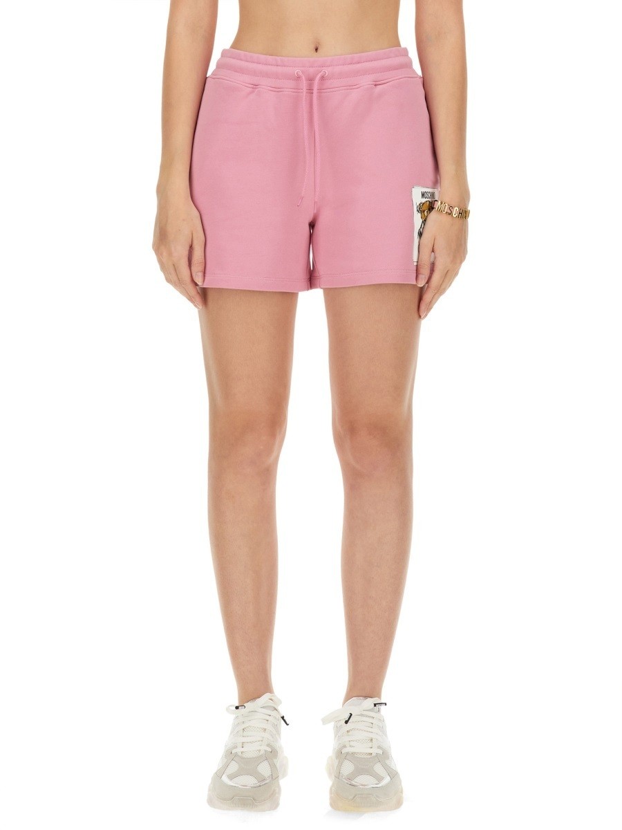 ⥹ MOSCHINO ǥ˥ॷ硼 硼 ǥ ԥ Denim shorts 337385 PINK  ̵...