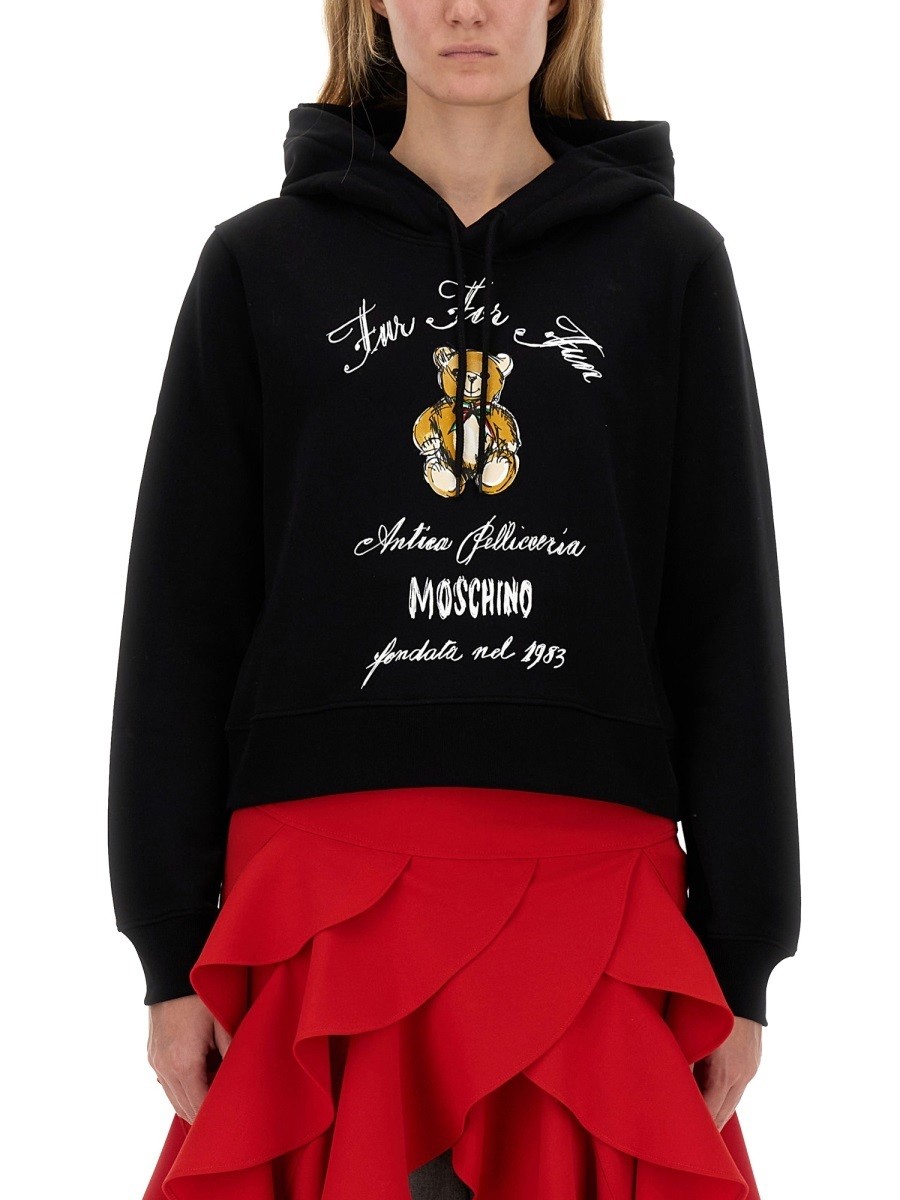 ⥹ MOSCHINO ȥ졼ʡ ǥ ֥å Sweatshirts 338700 BLACK  ̵ åԥ...