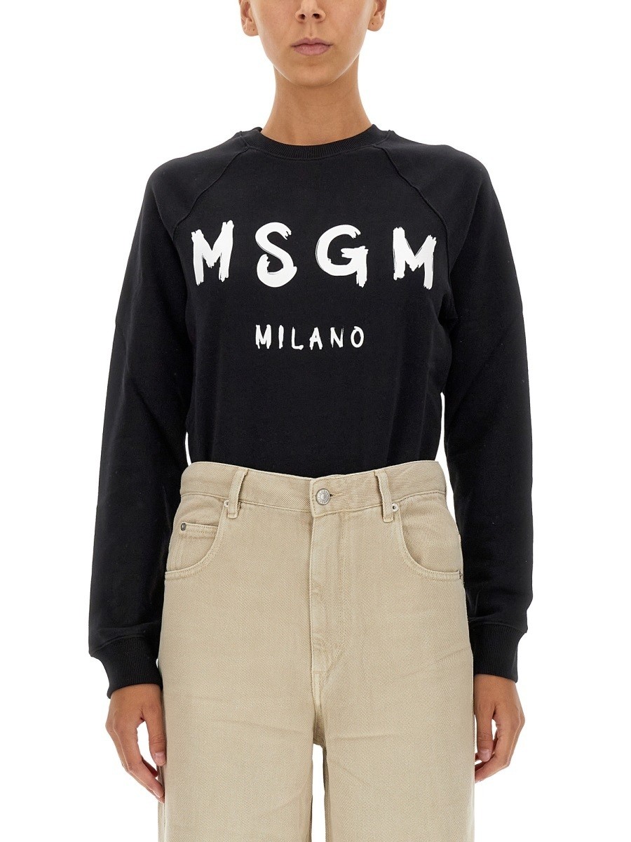 २ MSGM ȥ졼ʡ ǥ ֥å Sweatshirts 330411 BLACK  ̵ åԥ̵...