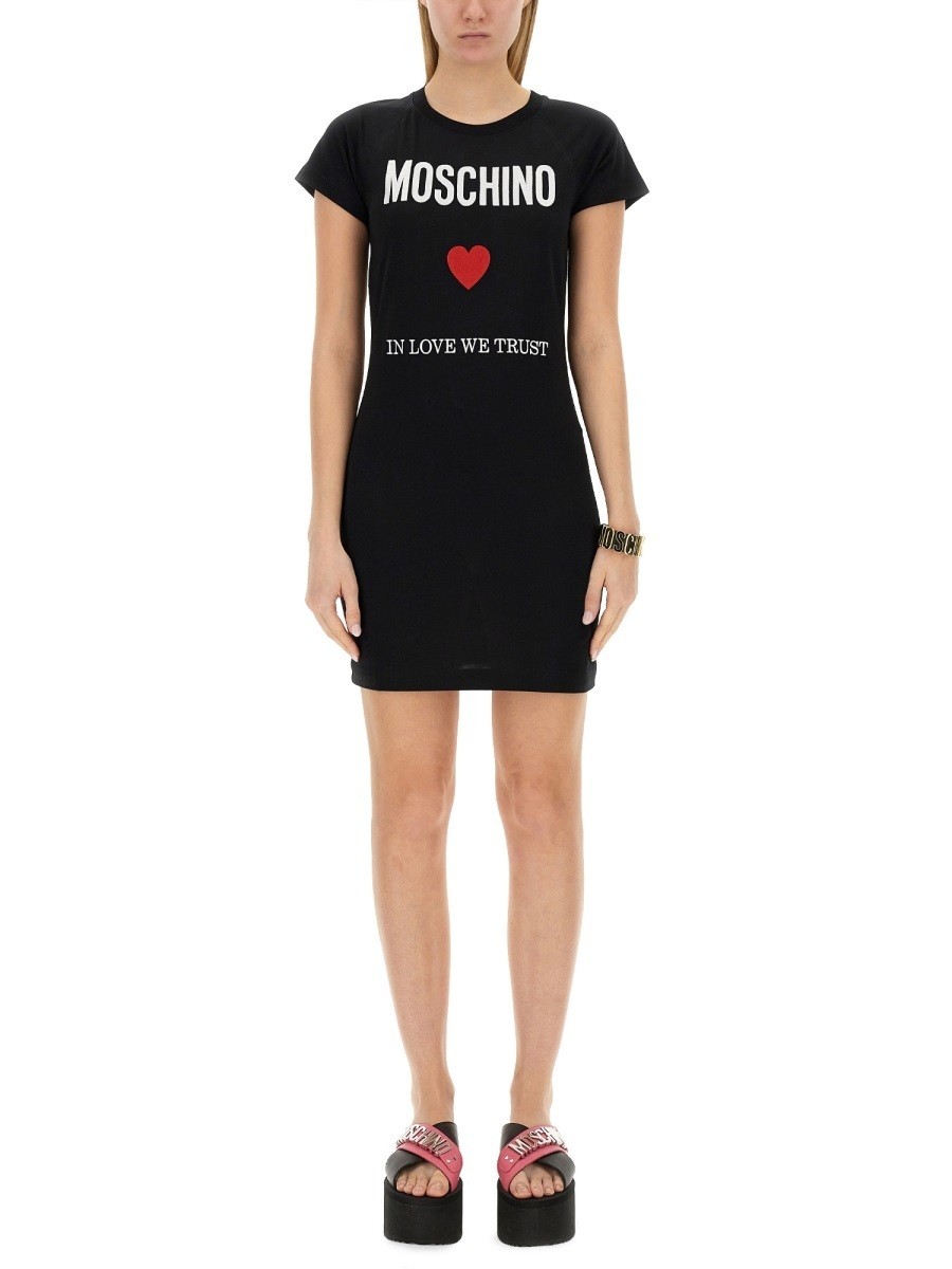 ݥȺ4!! ⥹ MOSCHINO ԡ ɥ쥹 ǥ ֥å Dresses 311406 BLAC...