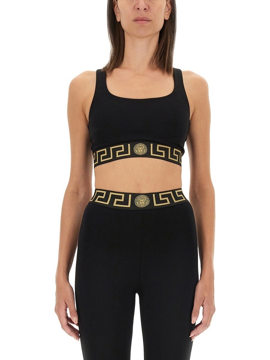 륵 VERSACE T ȥåץ ǥ ֥å T-shirts and tops 333047 BLACK  ...