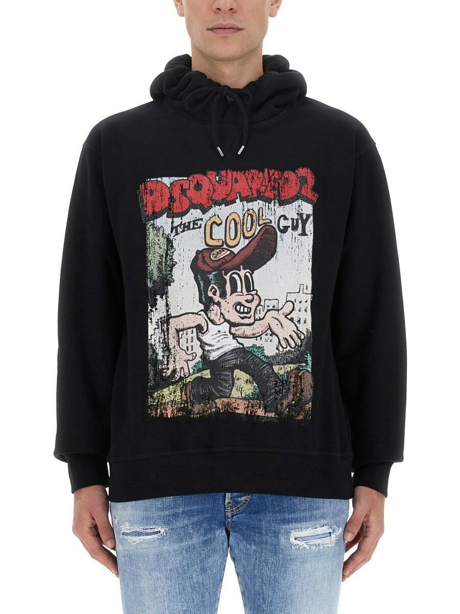 ǥ DSQUARED2 åȥ ȥ졼ʡ  ֥å Sweatshirts 292731 BLACK ...