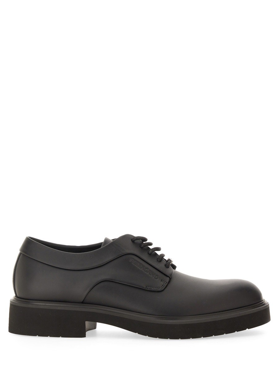ݥȺ4!! ե饬 FERRAGAMO 졼åץ塼 ɥ쥹塼  ֥å Lace-up Sho...
