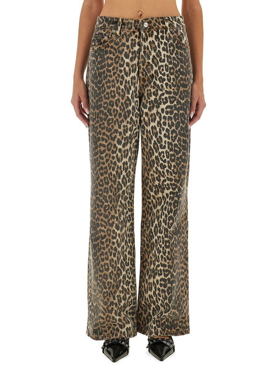 ݥȺ4!! ˡ GANNI ǥ˥ ǥ Jeans 353798 ANIMALIER  ̵ åԥ...