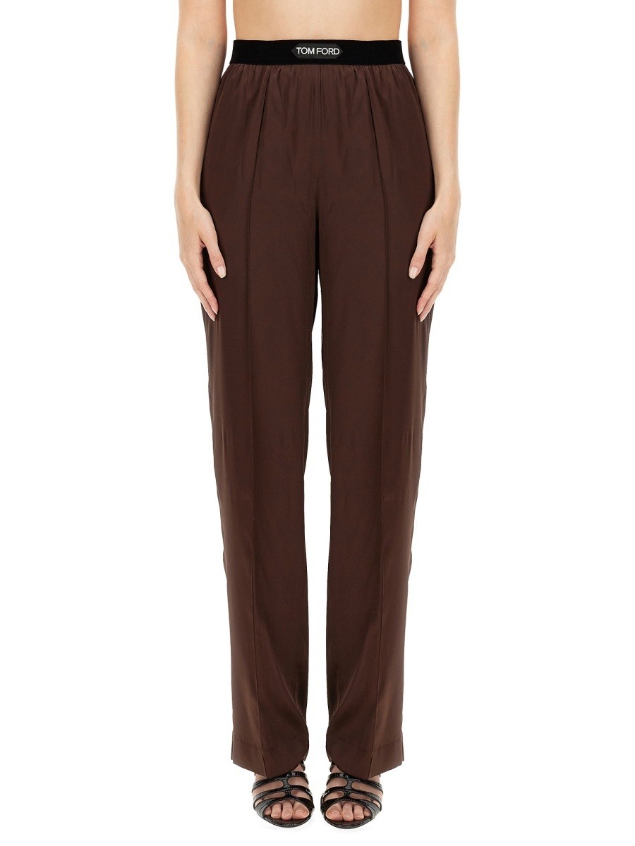 ݥȺ4!! ȥ ե TOM FORD ܥ ѥ ǥ ֥饦 Trousers 345715 BRO...