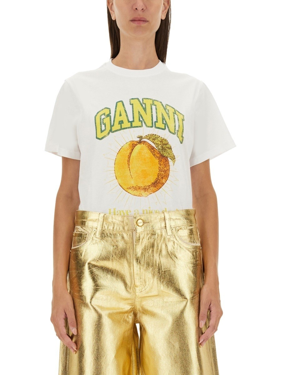 ˡ GANNI ݥ T ǥ ۥ磻 T-shirts and polo shirts 345407 WHITE ...