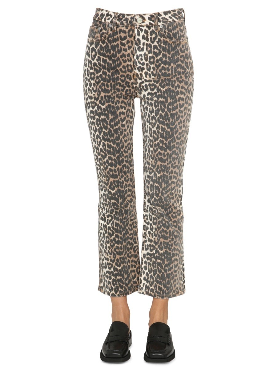 ݥȺ4!! ˡ GANNI ǥ˥ ǥ Jeans 355723 ANIMALIER  ̵ åԥ...