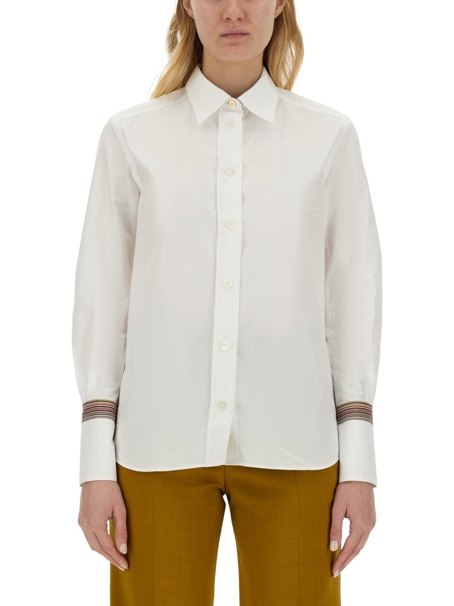ݡ륹ߥ PAUL SMITH  ǥ ۥ磻 Shirts 352501 WHITE  ̵ åԥ̵ 2...