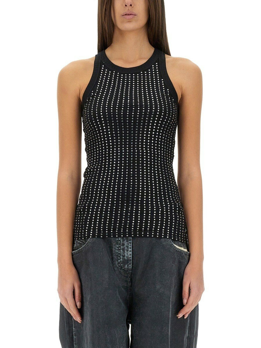 ƥ ATTICO T ȥåץ ǥ ֥å T-shirts and tops 350692 BLACK  ̵...