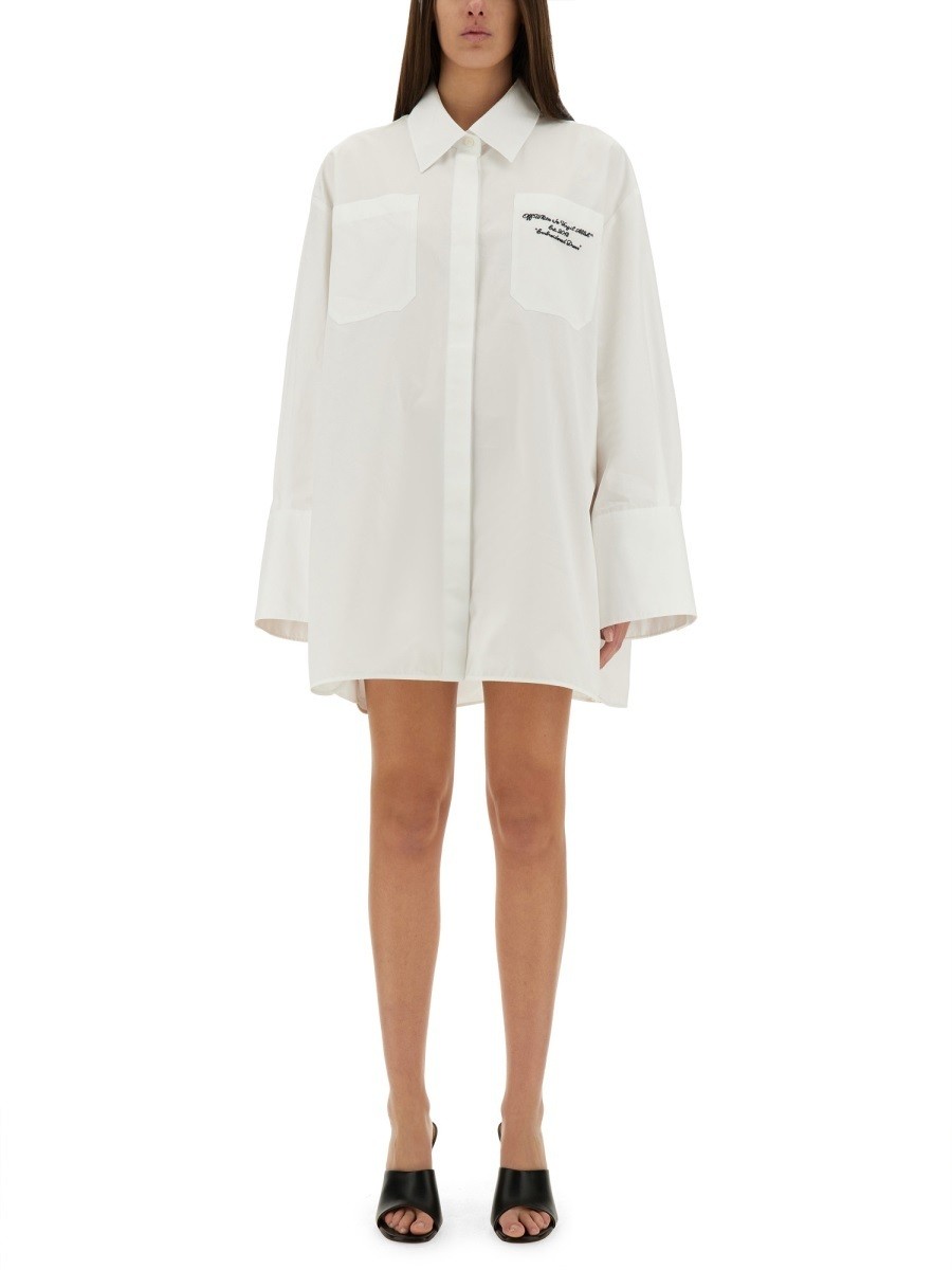 եۥ磻 OFF WHITE ԡ ɥ쥹 ǥ ۥ磻 Dresses 345346 WHITE  ̵ å...