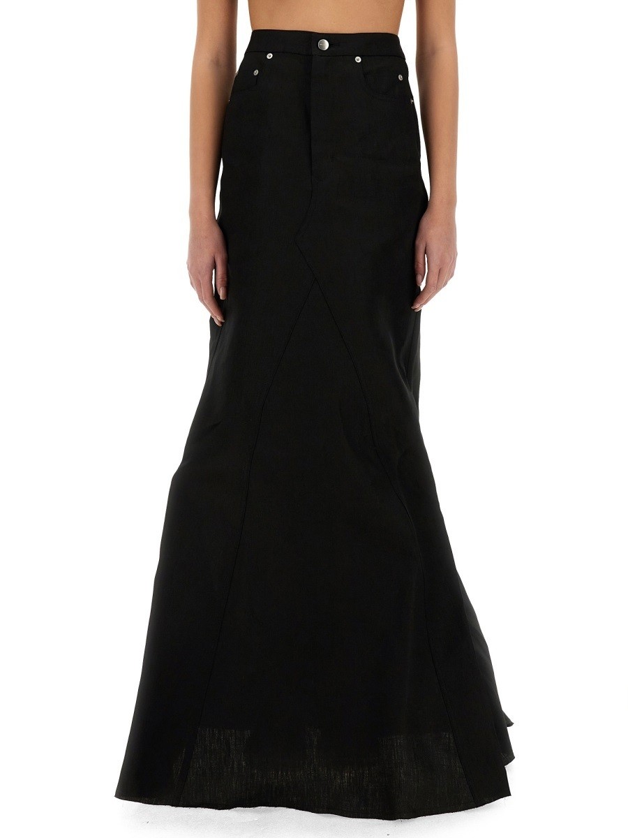 å  RICK OWENS  ǥ ֥å Skirts 347387 BLACK  ̵ åԥ...