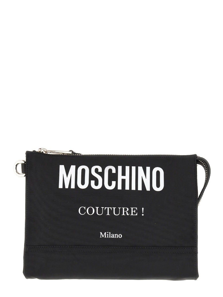 MOSCHINO モスキーノ ブラック BLACK クラッチバッグ メンズ 春夏2024 319905 【関税・送料無料】【ラッピング無料】 el