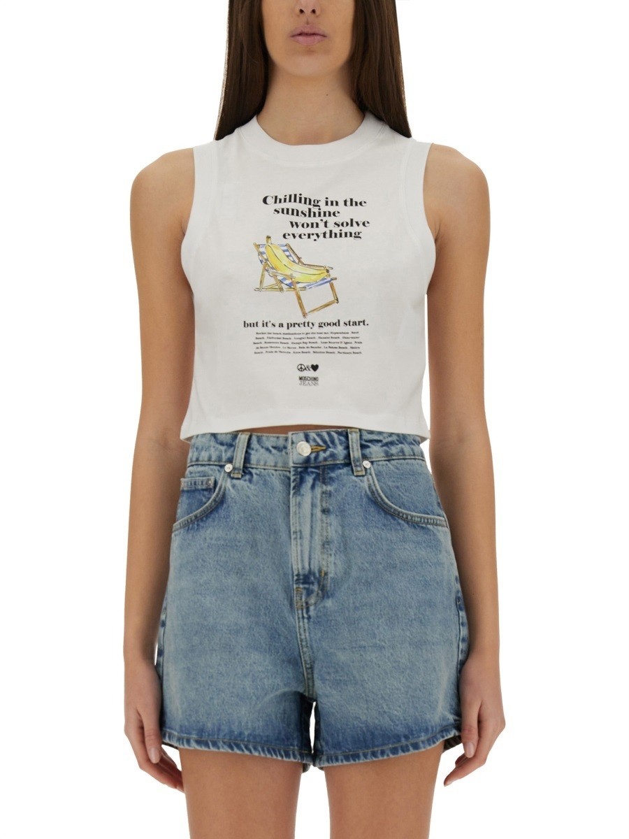 ⥹  MOSCHINO JEANS ݥ T ǥ ۥ磻 T-shirts and polo shir...