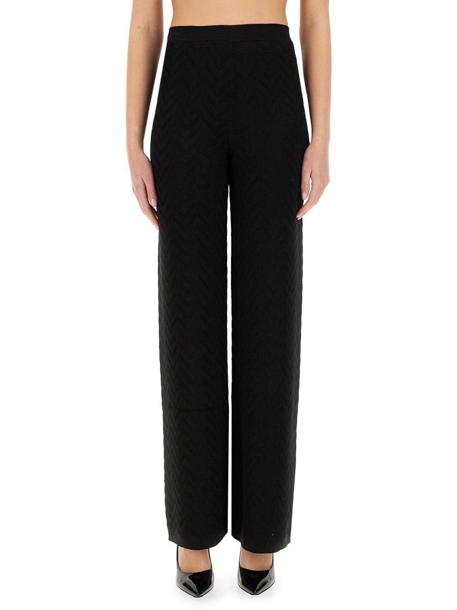 ݥȺ4!! ߥå MISSONI ܥ ѥ ǥ ֥å Trousers 355405 BLACK ...