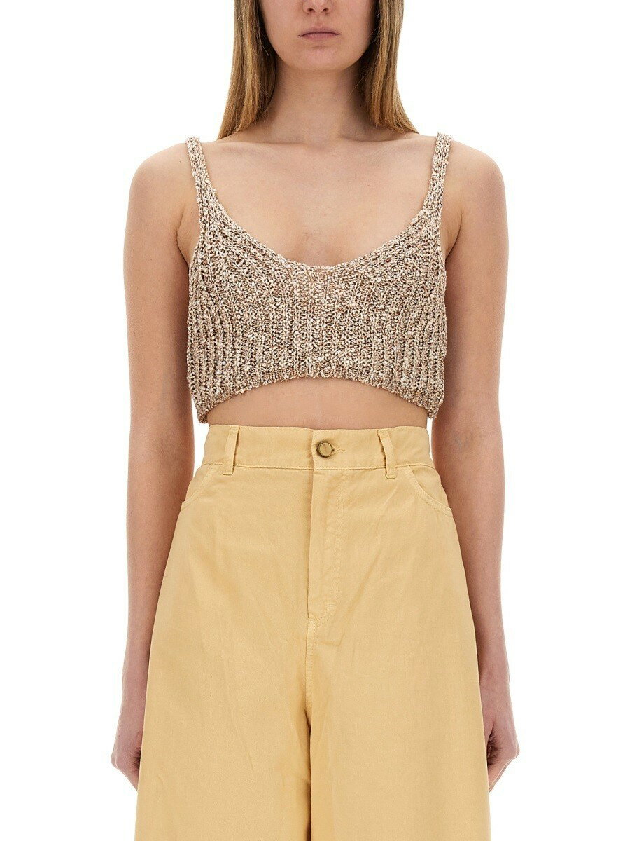 ꥸ ALYSI T ȥåץ ǥ ١ T-shirts and tops 346186 BEIGE  ̵ ...