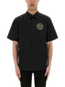 【1000円OFFクーポン配布中!!】 ヴェルサーチ ジーンズ クチュール VERSACE JEANS COUTURE シャツ メンズ ブラック Shirts 353392 BLACK 関税 送料無料 ラッピング無料 2025SS el