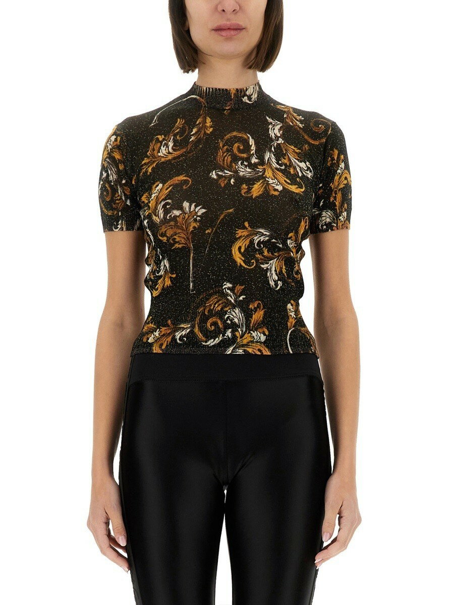 륵󥺡塼 VERSACE JEANS COUTURE T ȥåץ ǥ ֥å T-shirts...