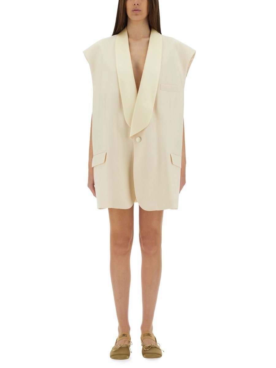 २6 ᥾ ޥ른 MM6 MAISON MARGIELA  ٥ ǥ Vests 358952 IVORY ...
