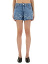 ガニー GANNI デニムショーツ ショーツ レディース ブルー Denim shorts 358590 DENIM 関税 送料無料 ラッピング無料 2025SS el