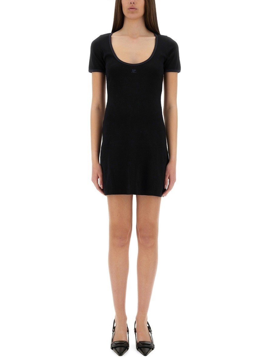 ݥȺ4!! 졼 COURREGES ԡ ɥ쥹 ǥ ֥å Dresses 360252 BLA...