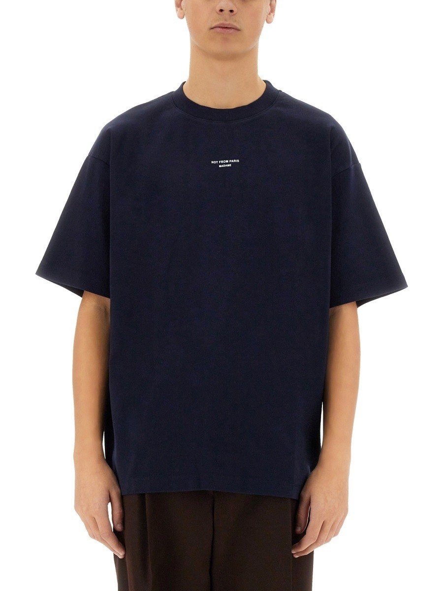 楽天BRANDSHOP・クラージュ楽天市場店【土日限定1000円OFF!!】 ドロール ド ムッシュ DROLE DE MONSIEUR Tシャツ メンズ ブルー T-shirts 374521 BLUE 関税 送料無料 ラッピング無料 2025AW el