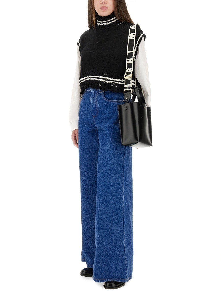 ޥ MARNI ܥ ѥ ǥ ֥롼 Trousers 366336 BLUE  ̵ åԥ̵ 2025A...