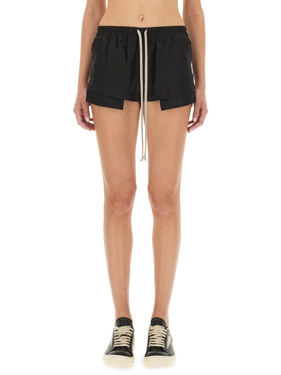 å  RICK OWENS ǥ˥ॷ硼 硼 ǥ ֥å Denim shorts 372703 BLACK...