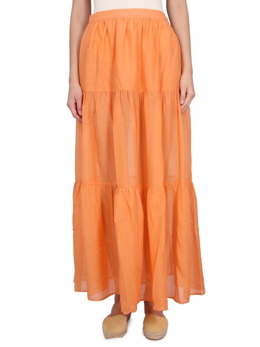【土日限定1000円OFF!!】 マネビ MANEBI' スカート レディース オレンジ Skirt