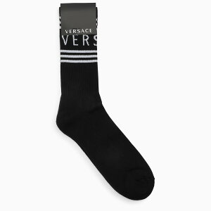 VERSACE ヴェルサーチ Black ソックス メンズ 秋冬2022 10055071A05075/L_VERSA-2B020 【関税・送料無料】【ラッピング無料】 ff