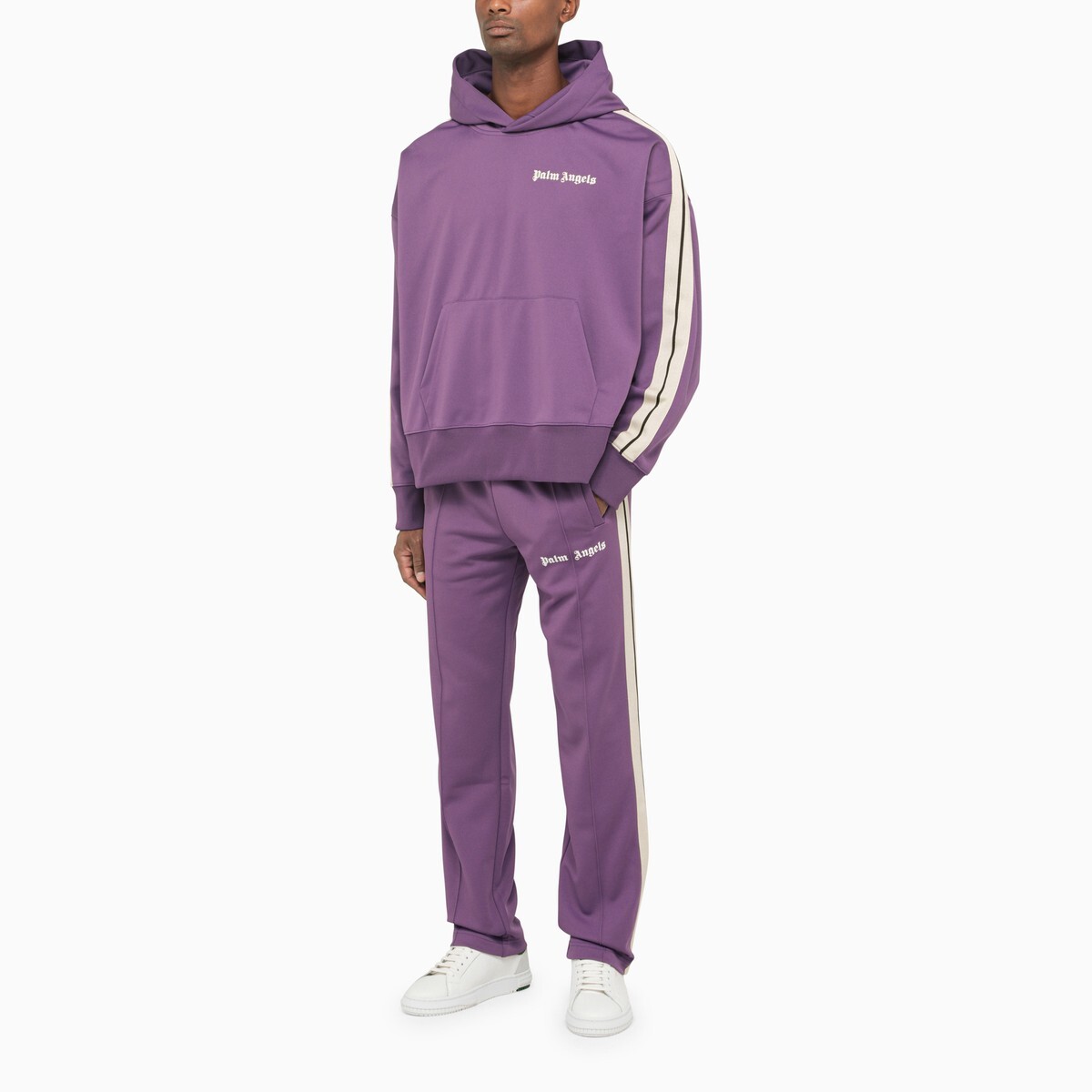 得価在庫 PALM ANGELS パーム エンジェルス Purple パンツ メンズ 秋冬2022 PMCJ001F22FAB002/L_PALMA-3703 ff:BRANDSHOP・クラージュ店 数量限定得価