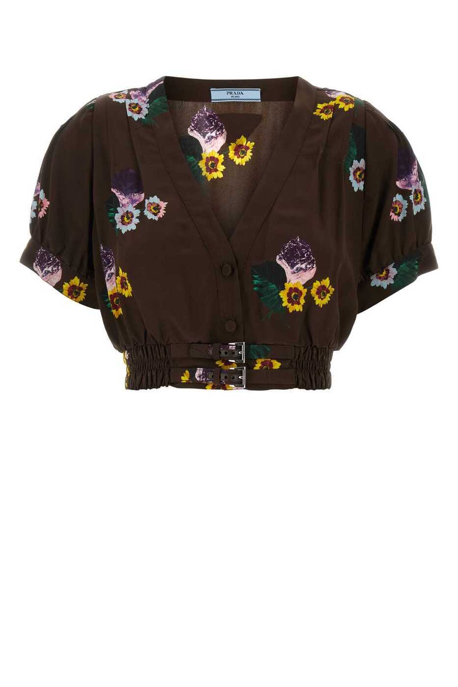ץ PRADA T ȥåץ ǥ T-shirts and tops P441HKSOOO15CI F0324 Flora...