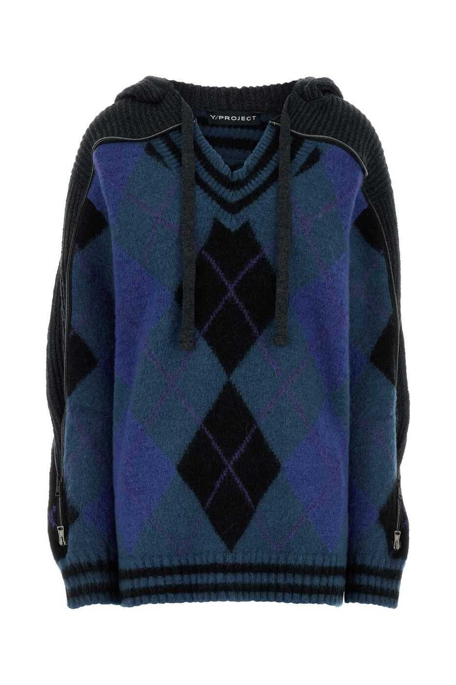 磻 ץ Y/PROJECT  ˥åȥ ǥ ޥ顼 Knitwear 206SW005Y64 BLUE...