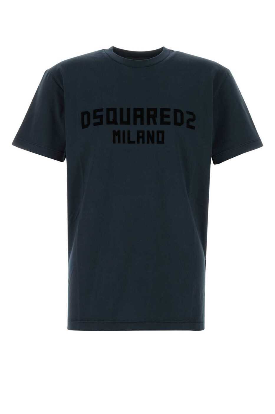 【関税込 日本発送】DSQUARED2 ロゴコットンTシャツ ブルー 楽天市場】ブルー(ブランドディースクエアード)(Tシャツ