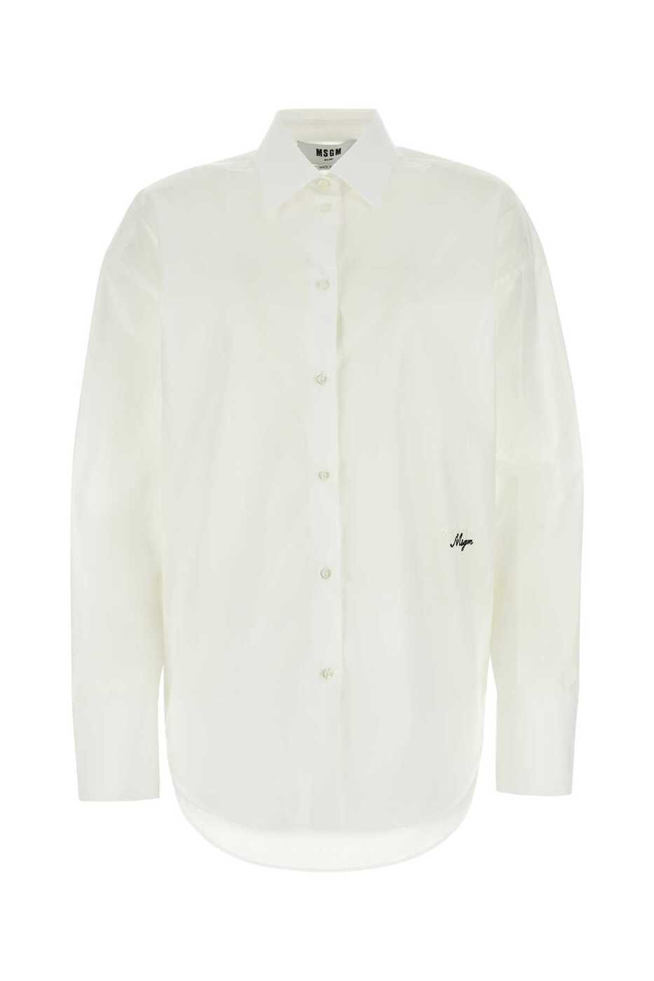 २ MSGM  ǥ ۥ磻 Shirts 3541MDE19X237608 01 White  ̵ ...