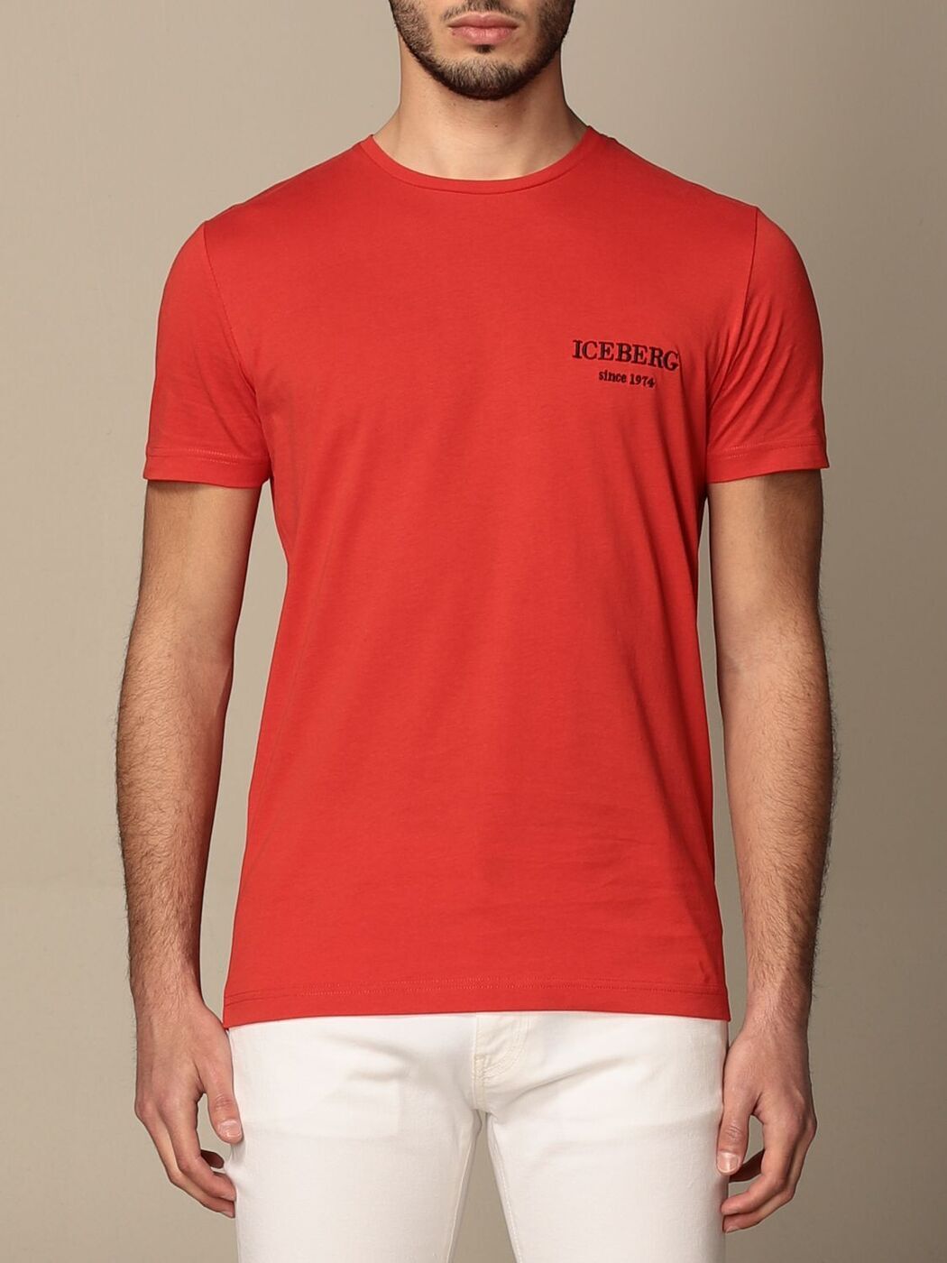 【土日限定クーポン配布中！】 ICEBERG アイスバーグ レッド Red Tシャツ メンズ 春夏2021 F013 6301 【関税・送料無料】【ラッピング無料】 gi