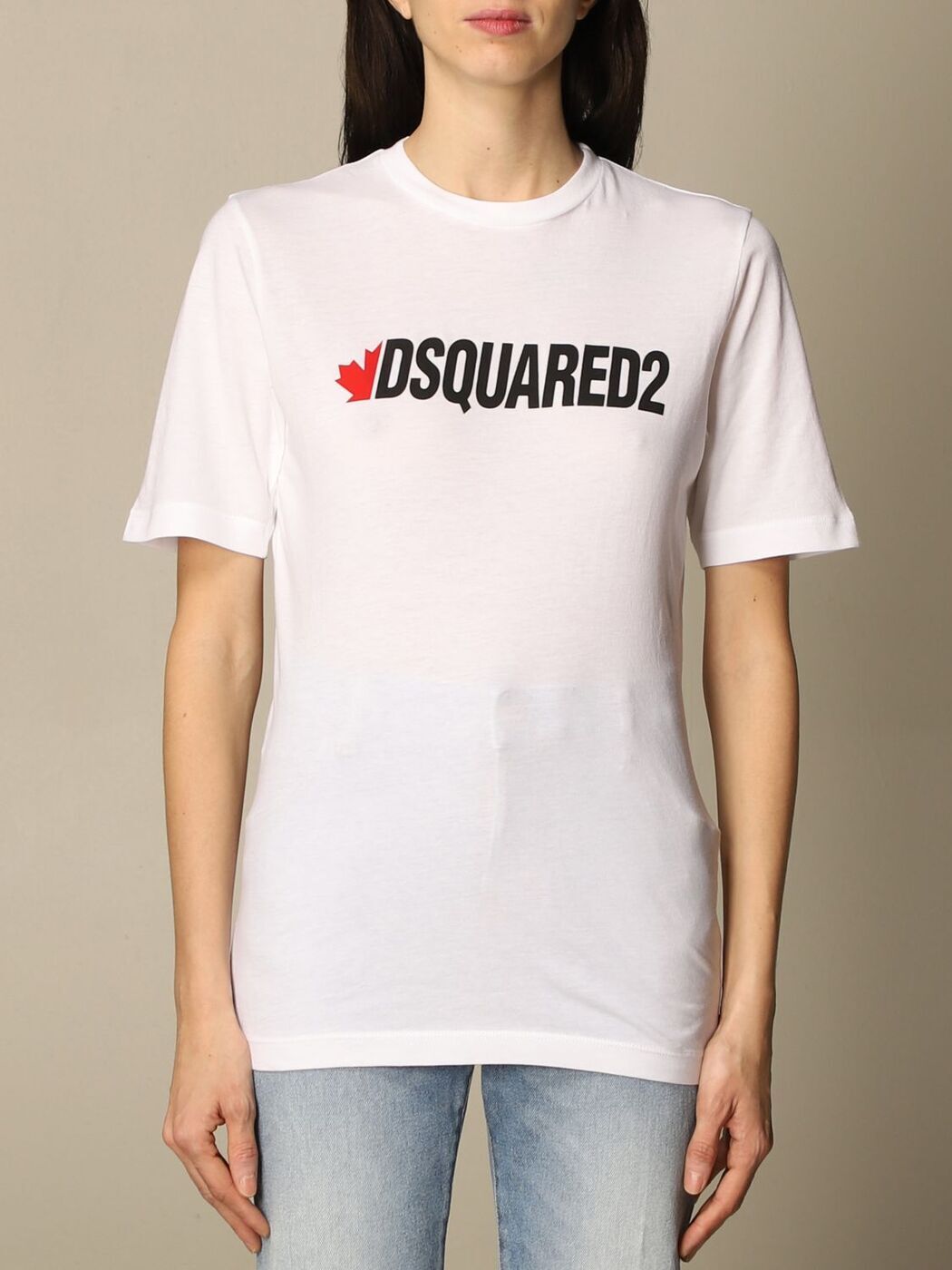 DSQUARED2 ディースクエアード ホワイト White Tシャツ レディース 春夏2021 S75GD0180 S21600 【関税・送料無料】【ラッピング無料】 gi