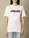 【15,000円以上ご購入で1,000円OFF！】 DSQUARED2 ディースクエアード ホワイト White Tシャツ レディース 春夏2021 S75GD0180 S21600 【関税・送料無料】【ラッピング無料】 gi