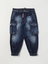 【三連休限定1000円OFF】 ディースクエアード DSQUARED2 レギュラーフィットジーンズ デニム ボーイズ ブルー Regular fit jeans DQ1924D0A63 Denim 関税 送料無料 ラッピング無料 2025SS gi