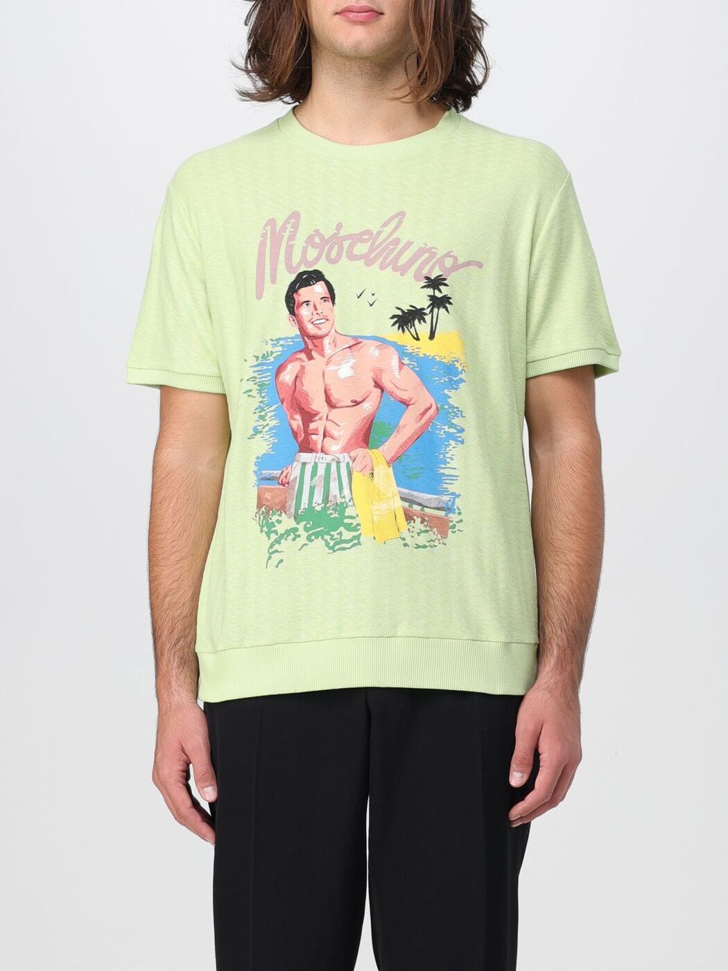 ݥȺ4!! ⥹ MOSCHINO T  ꡼ T-shirts 07162045 Green ...