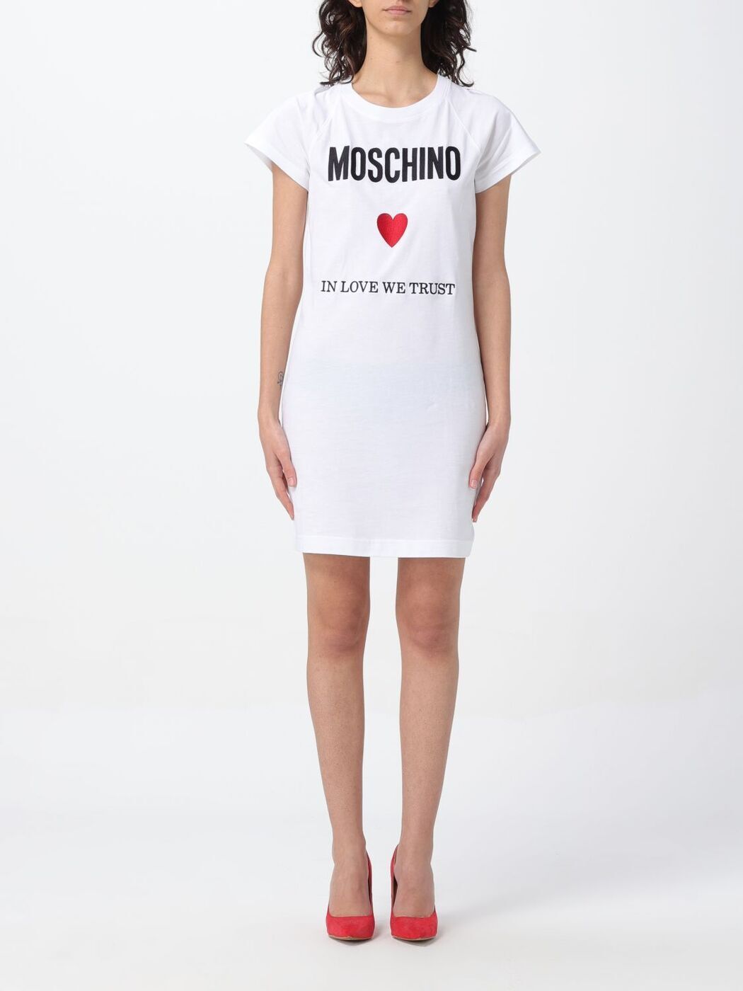 【土日限定クーポン配布中！】 MOSCHINO COUTURE モスキーノクチュール ホワイト White ドレス レディース 春夏2024 04500541 【関税・送料無料】【ラッピング無料】 gi