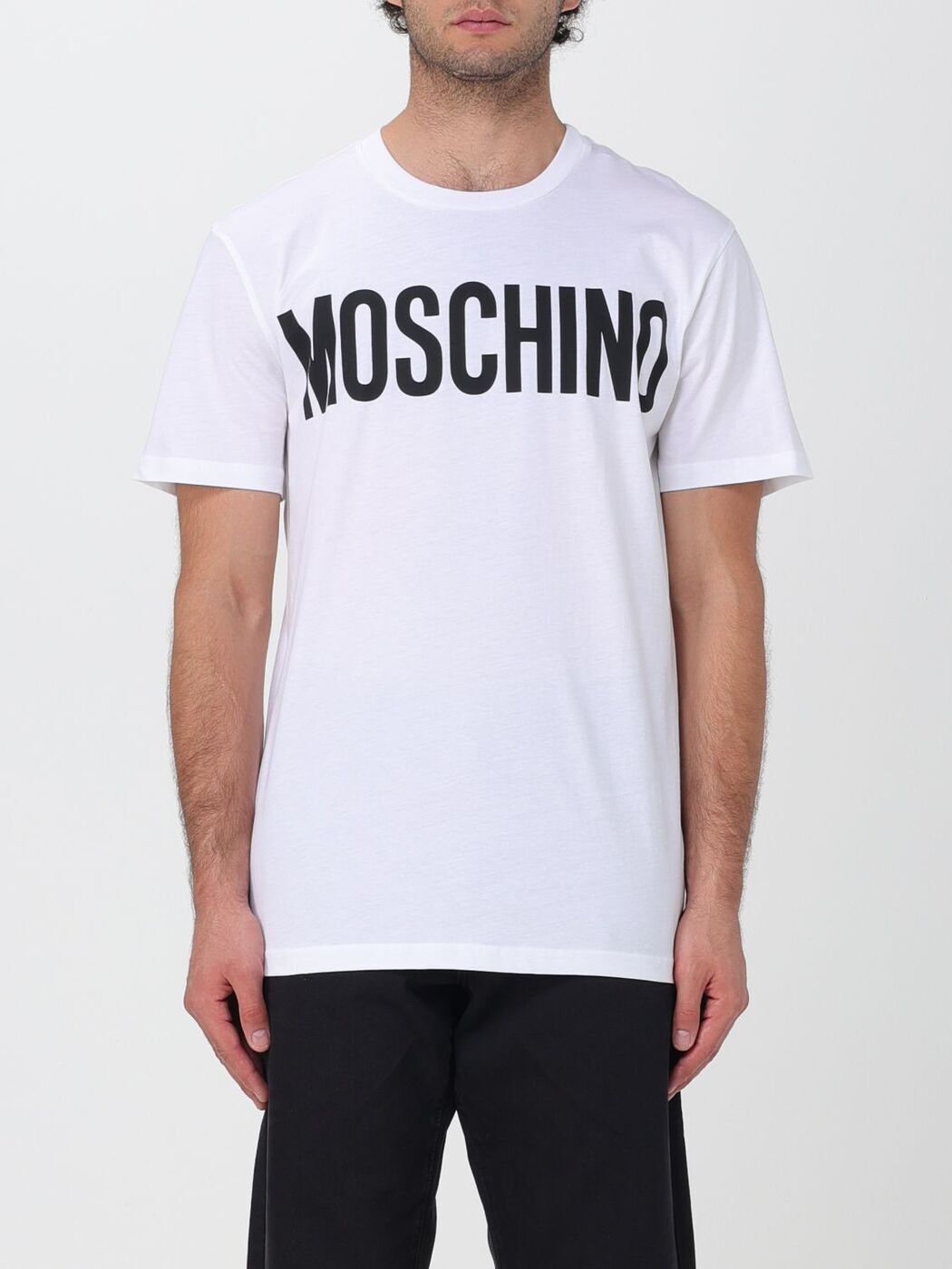 【土日限定クーポン配布中！】 MOSCHINO モスキーノ ホワイト White Tシャツ メンズ 秋冬2023 07012041 【関税・送料無料】【ラッピング無料】 gi