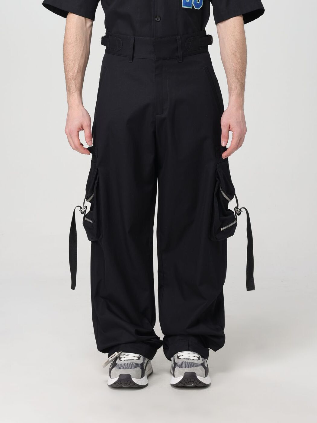 【土日限定クーポン配布中！】 OFF WHITE オフホワイト ブラック Black パンツ メンズ 春夏2024 OMCF041C99FAB001 【関税・送料無料】【ラッピング無料】 gi