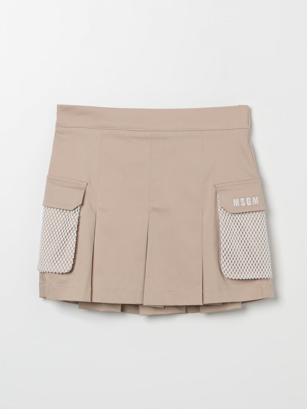 【土日限定クーポン配布中！】 MSGM エムエスジーエム ベージュ Beige スカート ガールズ 春夏2024 S4M..