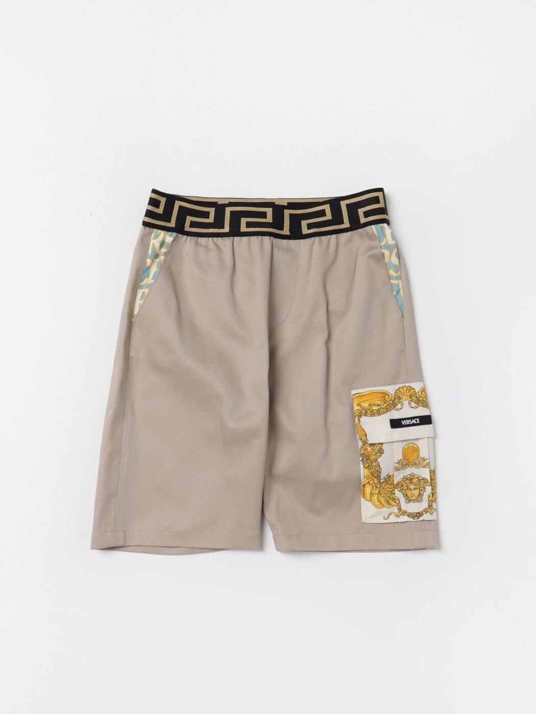 【土日限定クーポン配布中！】 YOUNG VERSACE ヤングヴェルサーチ ベージュ Beige ショーツ ボーイズ 秋冬2023 10110951A08095 【関税・送料無料】【ラッピング無料】 gi