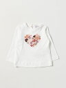 モナリザ MONNALISA Tシャツ トップス ベビーユニセックス ベージュ T-shirt 39B6222011 Cream 関税 送料無料 ラッピング無料 2024AW gi