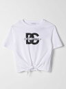 【0の付く日ポイント4倍】 DOLCE&GABBANA ドルチェ＆ガッバーナ ホワイト White Tシャツ ガールズ 春夏2024 L5JTLPG7L4L 【関税・送料..