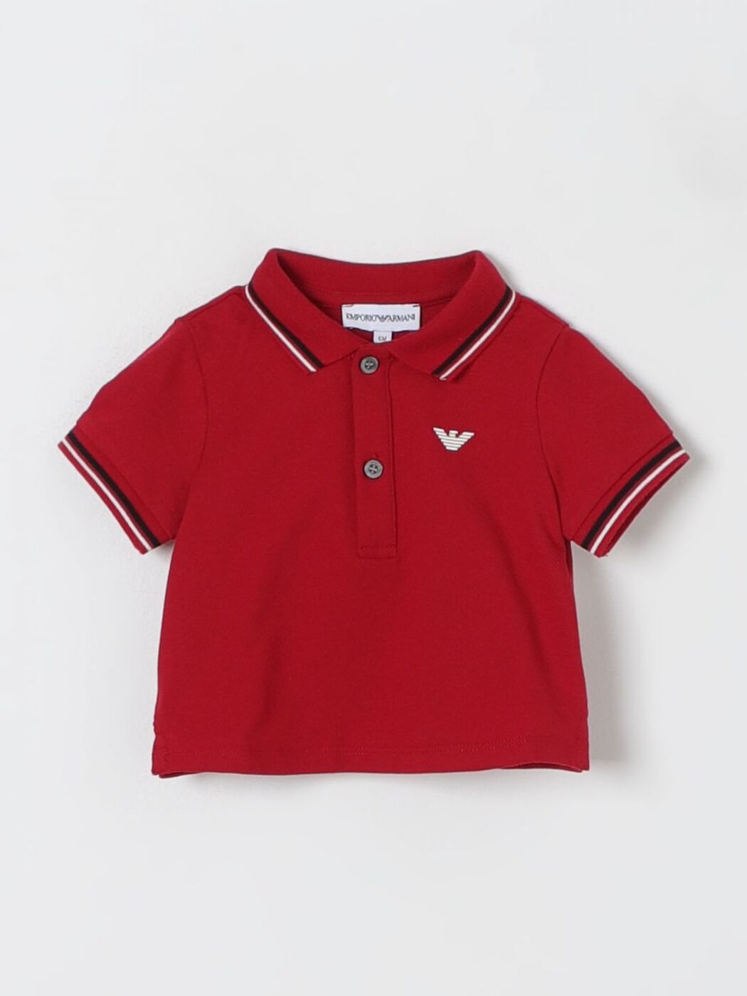 アルマーニベビー　ベビー服 【本日5の付く日ポイント4倍!】 EMPORIO ARMANI KIDS エンポリオ・アルマーニキッズ レッド Red トップス ベビーユニセックス 春夏2024 8NHFB31JPTZ 【関税・送料無料】【ラッピング無料】 gi